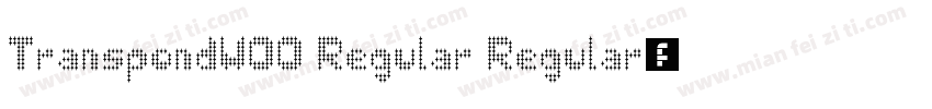 TranspondW00 Regular Regular字体转换